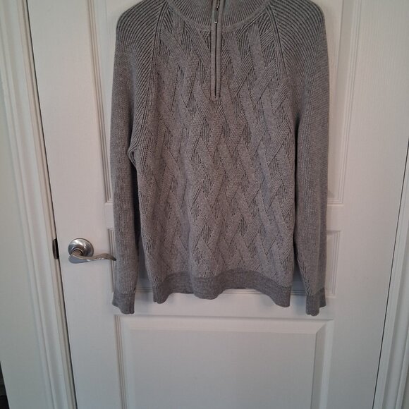 Tommy Bahama Arctic Isles Half-Zip Sweater Men's Medium Cotton Surf Beach - Picture 3 of 6